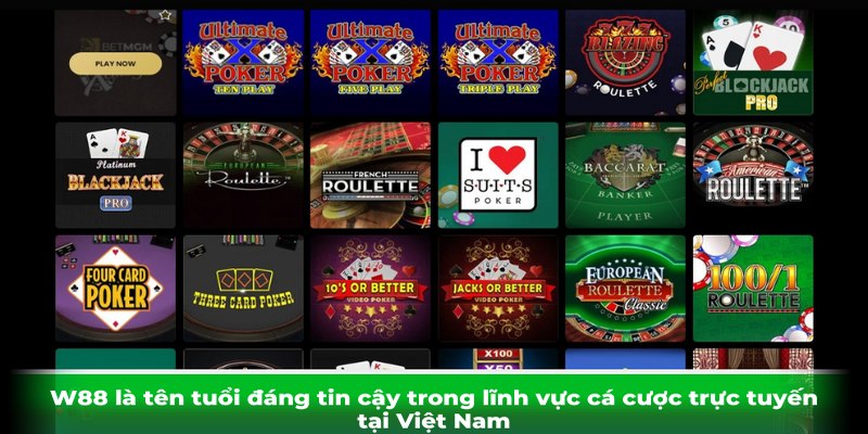 W88 là tên tuổi đáng tin cậy trong lĩnh vực cá cược trực tuyến tại Việt Nam W88 là tên tuổi đáng tin cậy trong lĩnh vực cá cược trực tuyến tại Việt Nam
